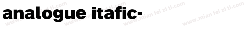 analogue itafic字体转换